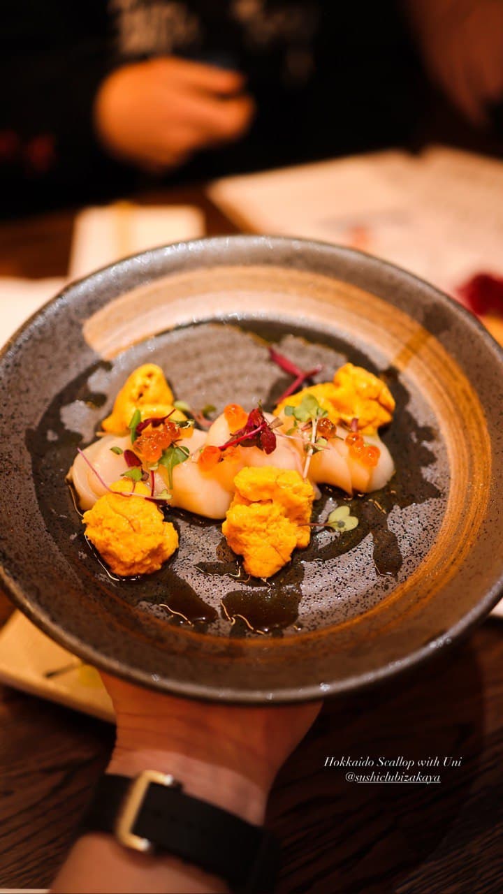 Hokkaido Scallop and fresh Sea Urchin appetizer